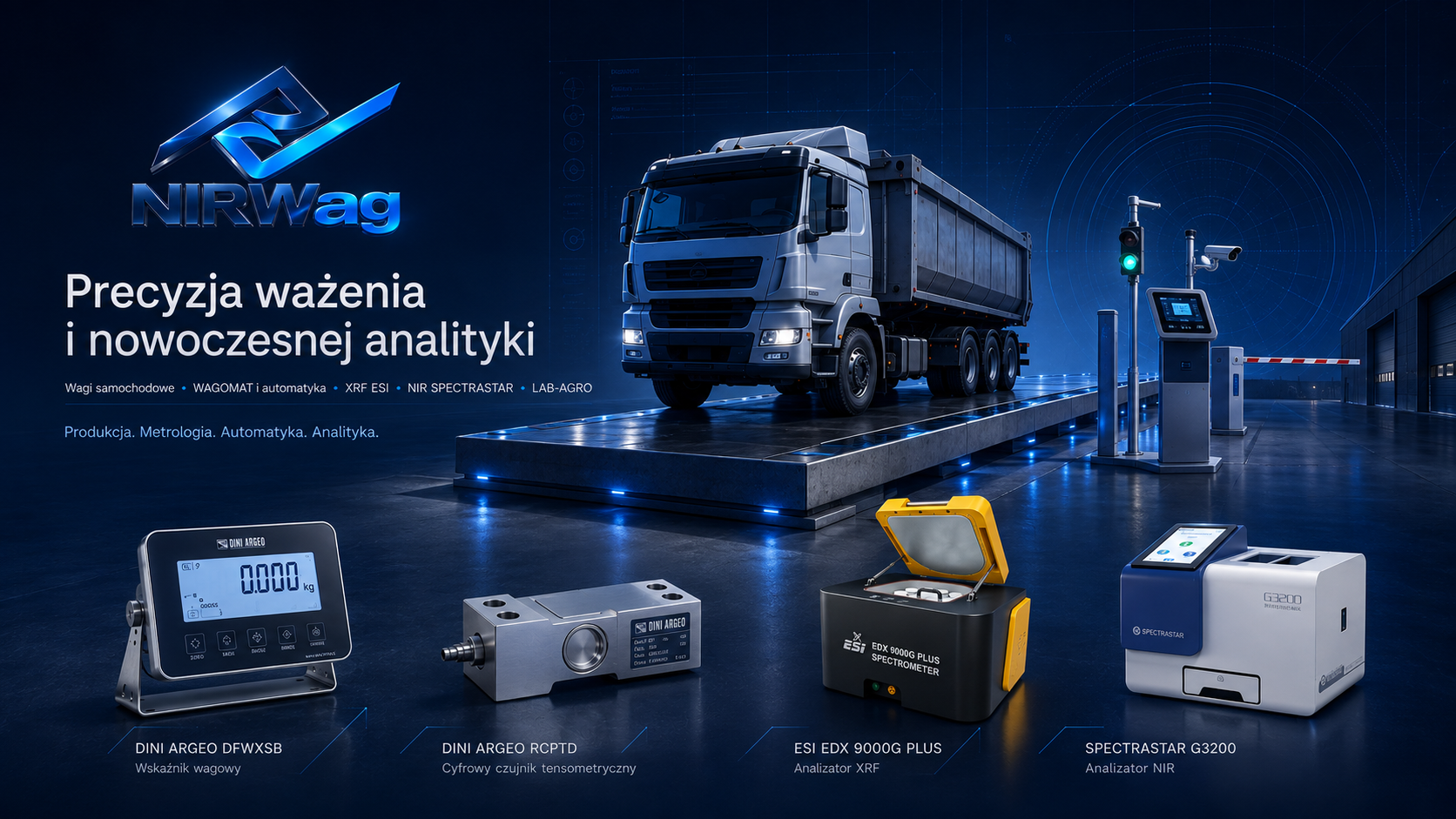 NIRWAG – wagi samochodowe, WAGOMAT, Dini Argeo, XRF ESI i analizatory NIR