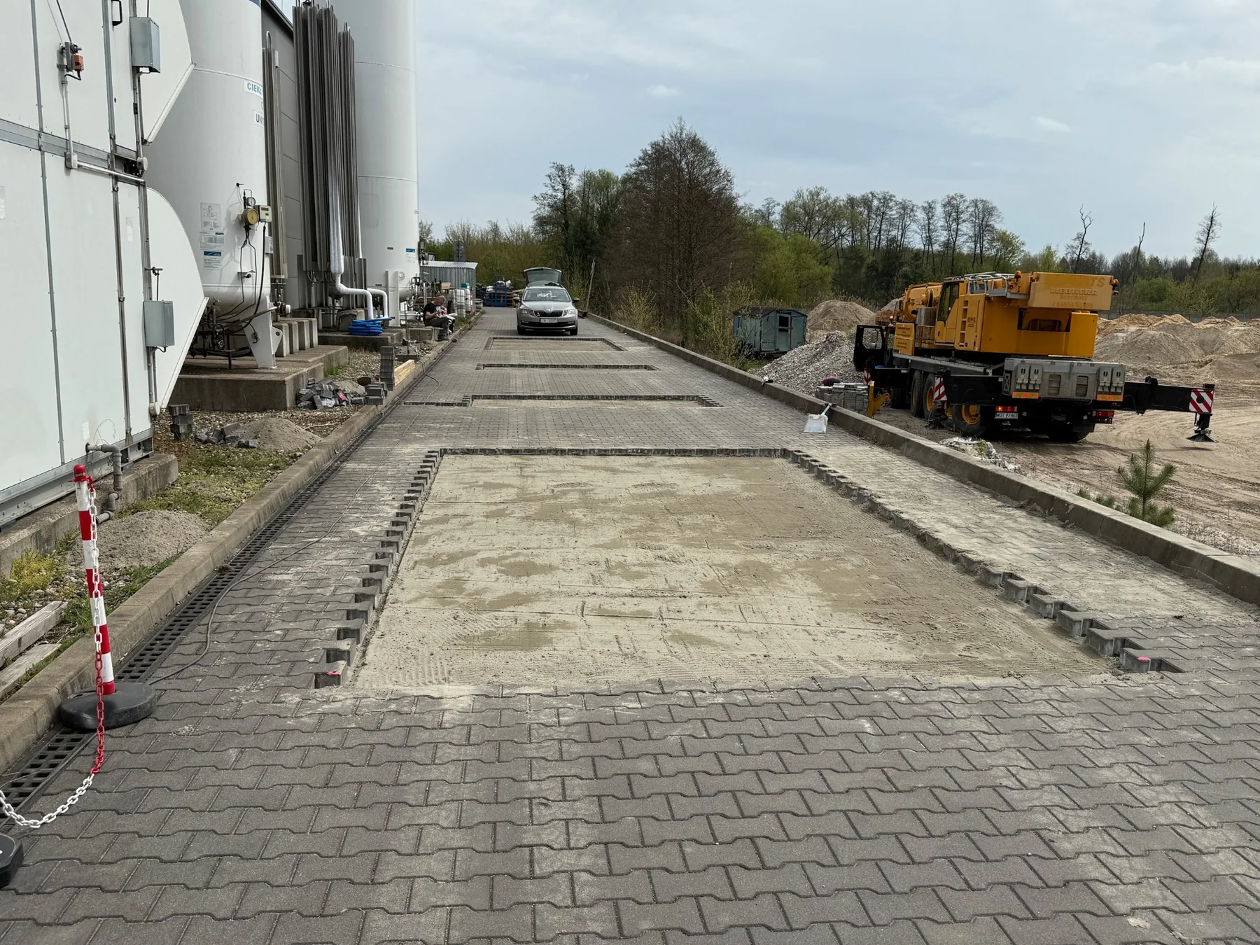 Etap 1 montażu wagi najazdowej NIRWAG – przygotowanie stanowiska